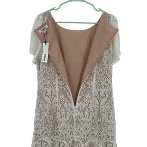 BB Dakota size 10 ivory lace overlay‎ dress new with tags zip up rear thumbnail 4