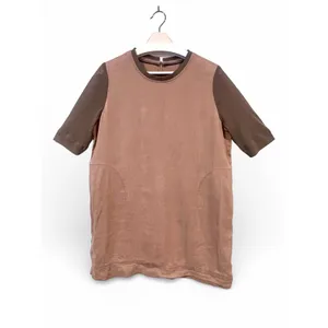 90s Minimalist Linen Blend Utility Shift Dress Khaki Brown Small thumbnail 2
