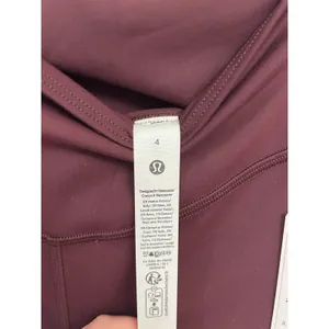 Lululemon NWT wunder Under Smoothcover HR tight 25” size 4 Goodnight plum thumbnail 4