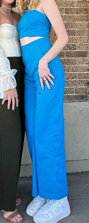 Princess Polly Blue Strapless Top and Matching Pants Set thumbnail 1