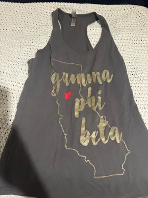 Next Level Gamma phi beta California tank top thumbnail 1