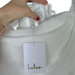 NEW Lulus Adorna White Off-the-Shoulder Semi-Sheer Button Chiffon Maxi Dress XL thumbnail 10