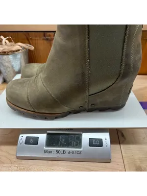 Sorel Lea Wedge Size 7 Olive Green Leather Distressed Ankle Boots Rugged Boho thumbnail 11