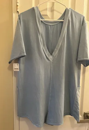 Free People Movement Hot Shot Tee Romper Steel XS Oversized NWT thumbnail 4