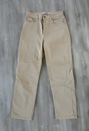 NA-KD Beige Straight Leg Pants thumbnail 1
