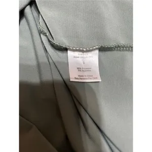 Women’s dressy casual sage green top quarter zip roll tab sleeves size small thumbnail 5