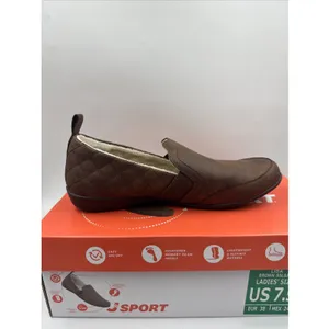JSport Women's Casual Loafer Slip On Shoes Flats Faux Fur Lined Brown Size 7.5 thumbnail 12