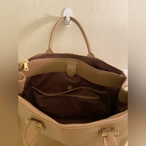 Lauren Ralph Lauren Leather Newbury Tan Tote Bag. thumbnail 4