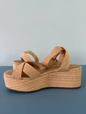 Lucky Brand‎ Bainda Natural Espadrille Wedge Ankle Strap Sandals thumbnail 5