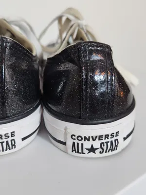 Converse Black Glitter Sparkle Sneakers Size 9.5 thumbnail 6