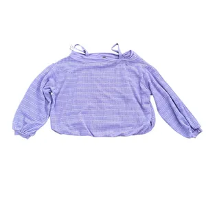FREE PEOPLE Lilac Sistine Hacci Sweater TOP off shoulder size medium thumbnail 8
