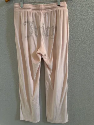Juicy Couture Pink Og Big Bling Velour Track Pants Size Small thumbnail 5