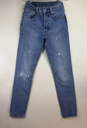 Levis Jeans Womens SIze SL Wedgie Straight Stretch‎ Mid Rise Button Fly *GUC* thumbnail 1