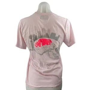 Women's Pink Crewneck Short Sleeve Graphgic Print Casual Tee T-shirt Top Size S thumbnail 3