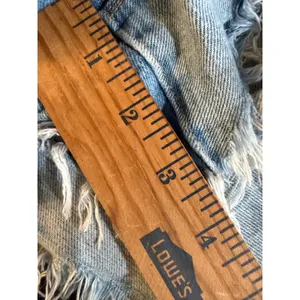 Good‎ American Distressed Denim Shorts Light Wash Button Fly Size 10 thumbnail 9