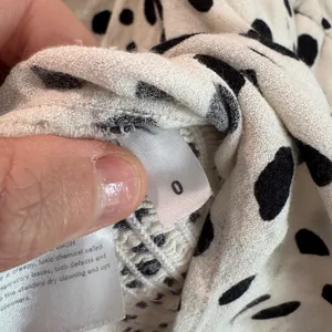 Reformation‎ Dalmatian Polka Dot Bustier Top White Black Long Sleeve Size 0 thumbnail 6