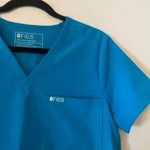 FIGS Extreme Blue Catarina Scrub Top Uniform Nurse Doctor Women's size Small thumbnail 3