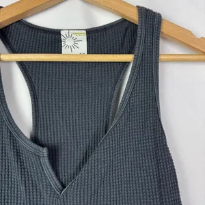 Aerie Offline Charcoal Gray Wow Waffle‎ Cropped Tank Top M thumbnail 4