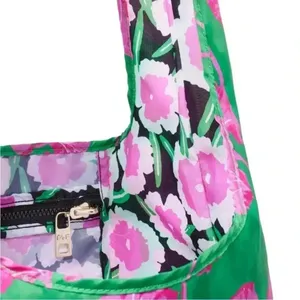 NWT DVF Diane von Furstenberg x Target Poppy Geranium Reversible Reusable Bag thumbnail 3