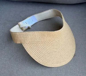 Madewell Straw Visor Sun Hat Natural Beige thumbnail 1