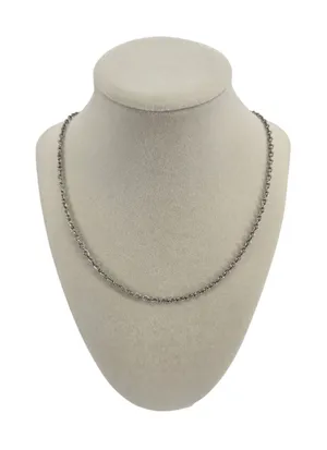 Unbranded Necklace Unisex 23" Rope Chain Silver Twisted Link EUC thumbnail 1