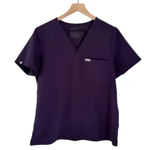 Figs Women’s Catarina Scrub Top 1 Pocket Nurse Medical Purple Size Medium thumbnail 1