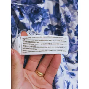 NWT Abercrombie Floral Poplin Mini Dress Puff Sleeve Large Blue Cottage Coquette thumbnail 10