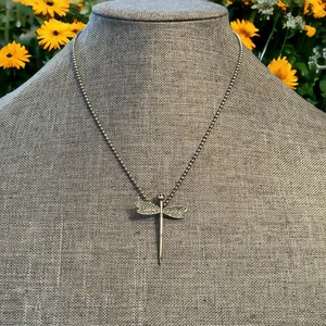 Perch Vintage Dragonfly Pendant Necklace thumbnail 1