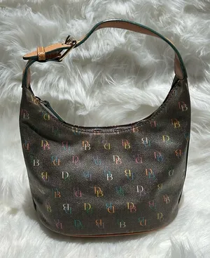 Authentic Dooney & Bourke Vintage Rainbow Handbag Adjustable leather strap A27‎ thumbnail 1
