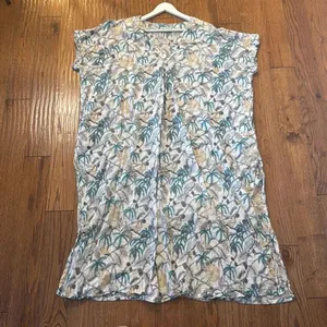 Roller rabbit Goan Forrest Jungle Print Kaftan dress coverup M/L thumbnail 10