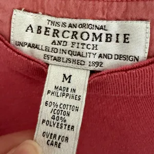 Vintage Abercrombie Fitch Pink Long Sleeve Shirt Babydoll M Y2K Coquette Bella thumbnail 4