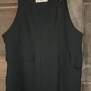 Papka Jumpsuit Black Size Medium Adjustable‎ Button Straps Pockets thumbnail 3