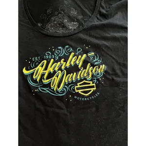 Harley Davidson T Shirt Black Widow Port Charlotte FL Scoop Neck L thumbnail 4