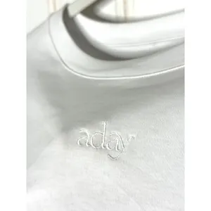 ADAY All Day Long Sleeve White Crew Neck Shirt Organic Cotton Size M thumbnail 3