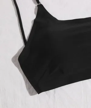 SheIn NEW SOLID SEAMLESS BACKLESS BLACK BRA thumbnail 4