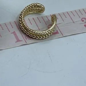 14K vermeil size 8 four rows ring stamped. thumbnail 8