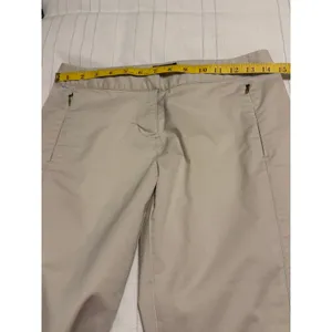 Adidas Stretch Beige Khaki Cropped Golf Pants Womens Size 2 Cargo Zip Pockets thumbnail 4