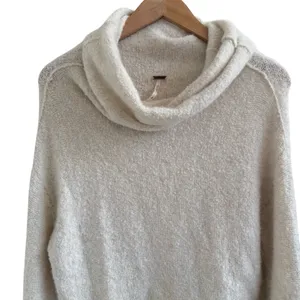 Free People Stormy Ivory Cozy Cream Cowl Turtleneck‎ Sweater S thumbnail 3