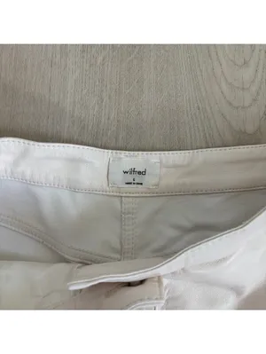 Aritzia Wilfred EUC Women's The Melina Pant Straight White Faux Vegan Leather 6 thumbnail 3