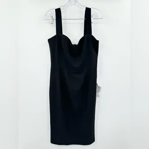 Dress the Population‎ Nicole Sweetheart Neck Black Cocktail Dress NEW Size Large thumbnail 2