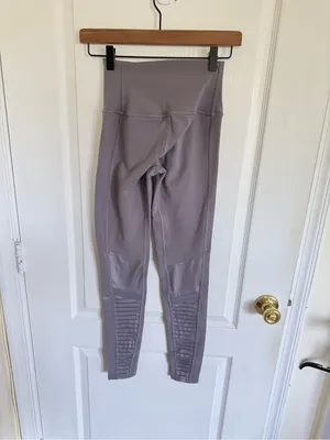Alo Yoga Grey Moto Panel Leggings thumbnail 4