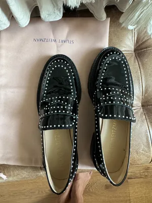 Stuart Weitzman Loafer with Pearl Detail thumbnail 8
