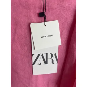 Zara RUFFLED LINEN BLEND MIDI SKIRT, Pink Size medium, 7950/939 NWT thumbnail 3