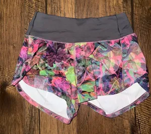 NWOT RARE Lululemon Speed Up MidRise Lined Short 4" Vivid‎ Floral Tone Multi thumbnail 1