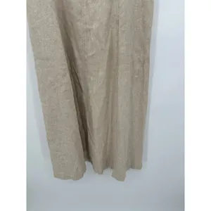 Old Navy Cream Flax Linen Midi Dress Women‎ Sz L Lagenlook Coastal Cottagecore thumbnail 4