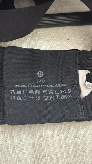 lululemon Energy Bra High Support Sz 34 D black thumbnail 5