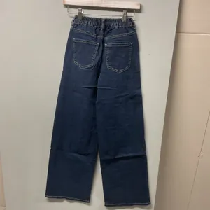 Madden NYC Wide Leg Jeans XXS Blue Denim Elastic Waist Cross Over Waistband New‎ thumbnail 3