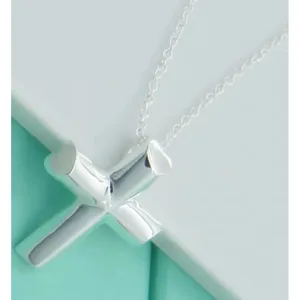 925 Sterling Silver Cross‎ Pendant Necklace, 16-18” thumbnail 7