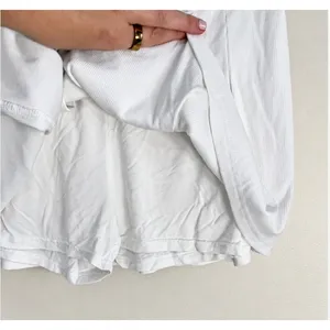 Free People FP Movement Women's Duo Ribbed Mini Tennis Skort In White Size L thumbnail 4