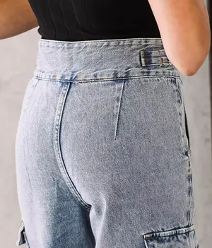 Signature 8 Ultra High Cargo Straight Jeans thumbnail 5